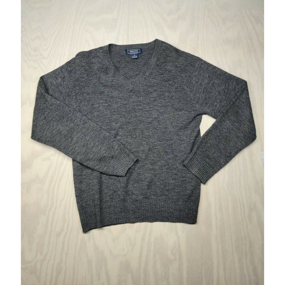 Vintage Peletti Lana Collezione Sweater Men's SZ Medium Sweater Merino Wool Gray